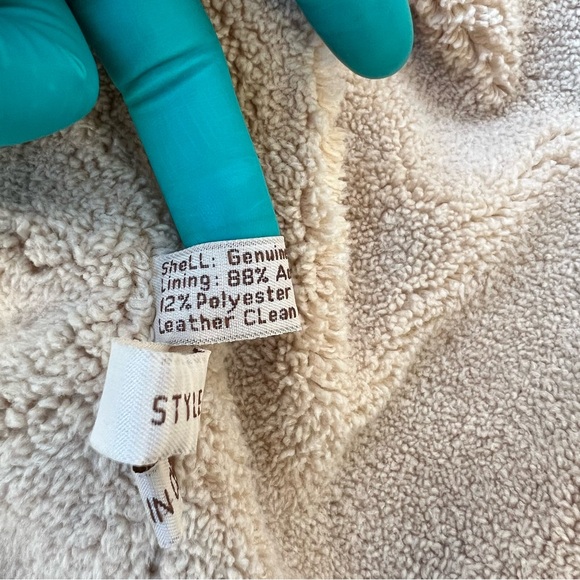 Scully Brown BOAR SUEDE PILOT JACKET with Cream Sherpa Collar Men’s Size XL - Picture 8 of 11